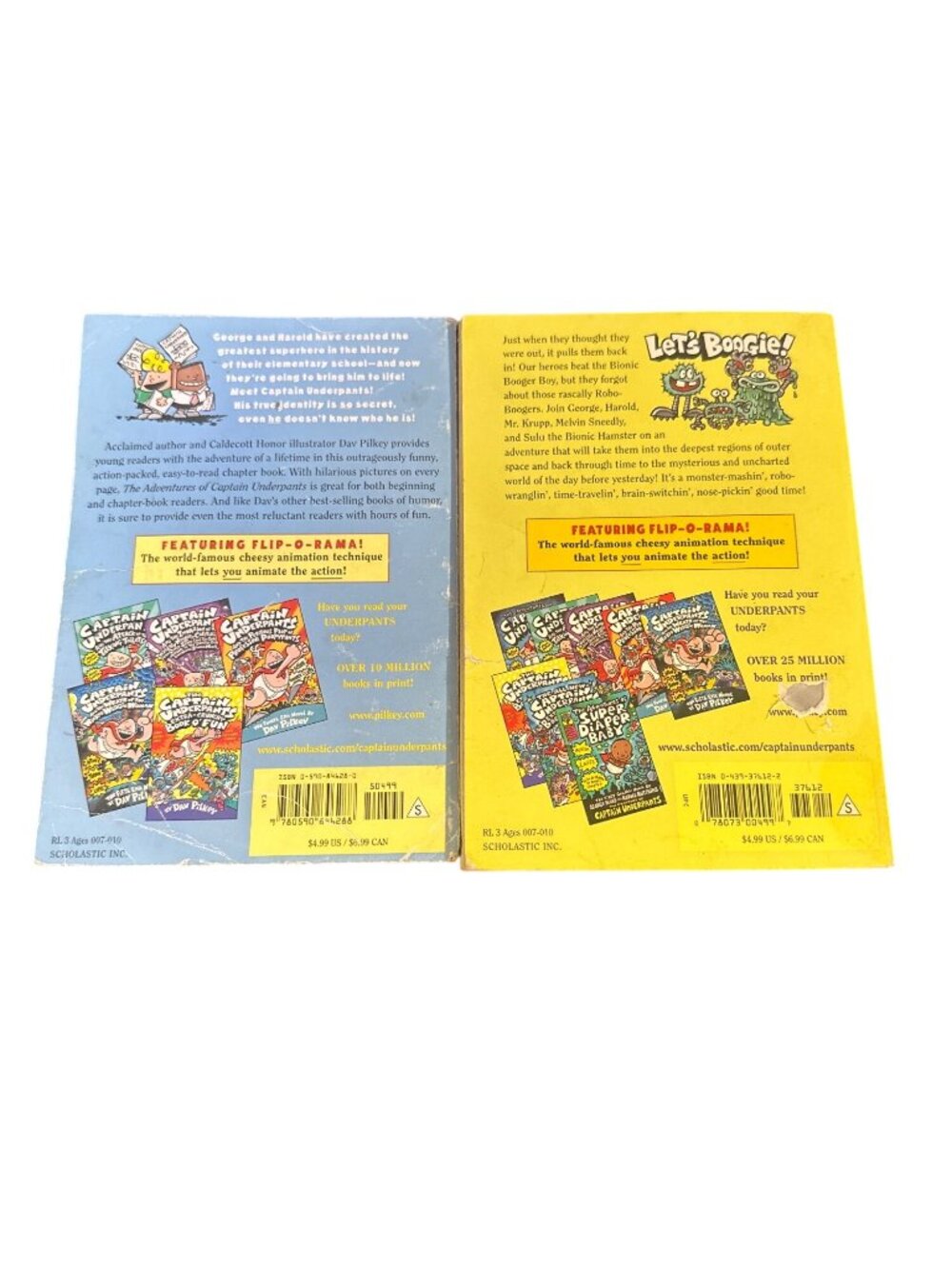 Captain Underpants Lot: The First & Seventh Epic Novels By Dav Pilkey Illustrate - Picture 4 of 8